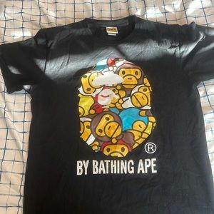 BLACK BAPE SHIRT! LIGHTLY WORN